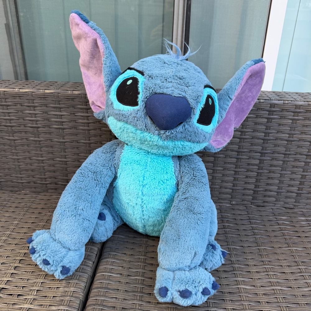 Disney Store Stitch Plush Lilo & Stitch Large 18inch  Blue Soft Stuffed Animal